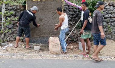 Di-Pacitan-21-Tugu-Pencak-Silat-Sudah-Dibongkar-Sukarela-oleh-Warga-Perguruan,-Polisi-Beri-Apresiasi
